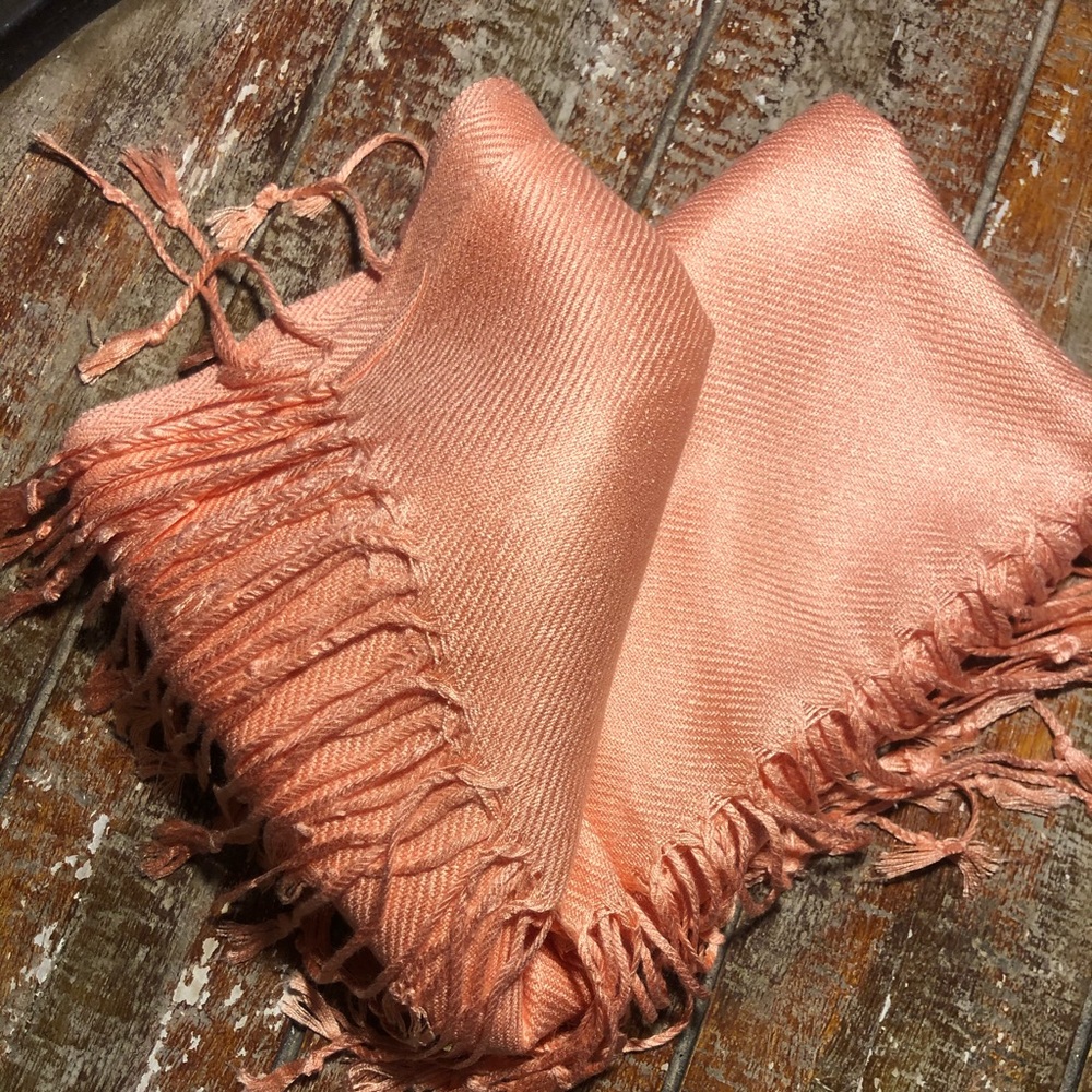 Pashmina Scarf wrap Peach Easter